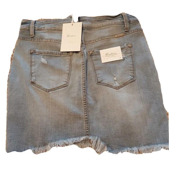 NEW Kancan Blue Denim Jean Mini-Skirt Size-M with Tags - Picture 2 of 2